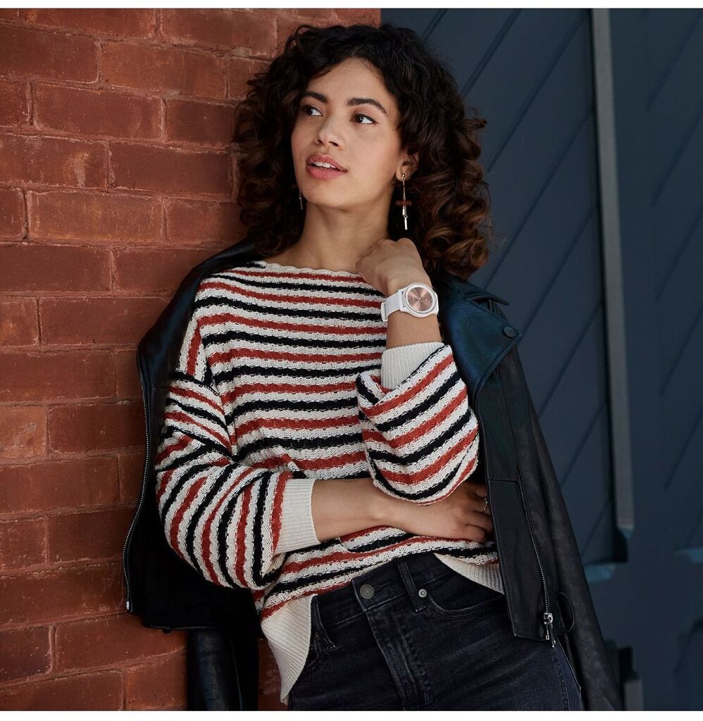 Смарт-годинник Garmin vivomove Sport Ivory Case and Silicone Band with Peach Gold Accents (010-02566-01)